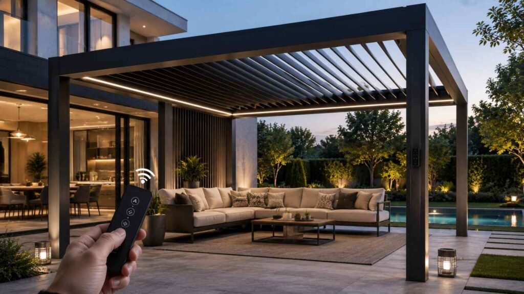 Motorised pergola