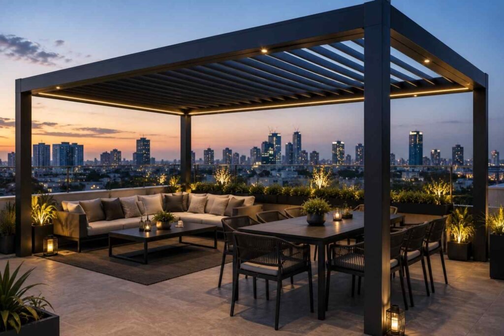 Rooftop pergola