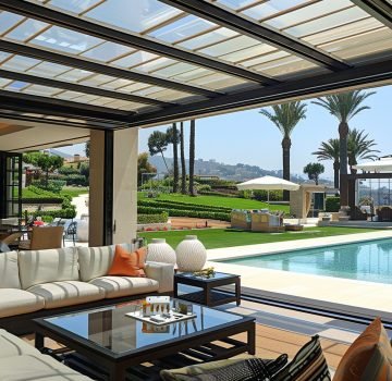 Swimming pool pergola shade UAE