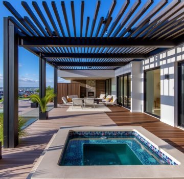 Modern House Terrace with Jacuzzi